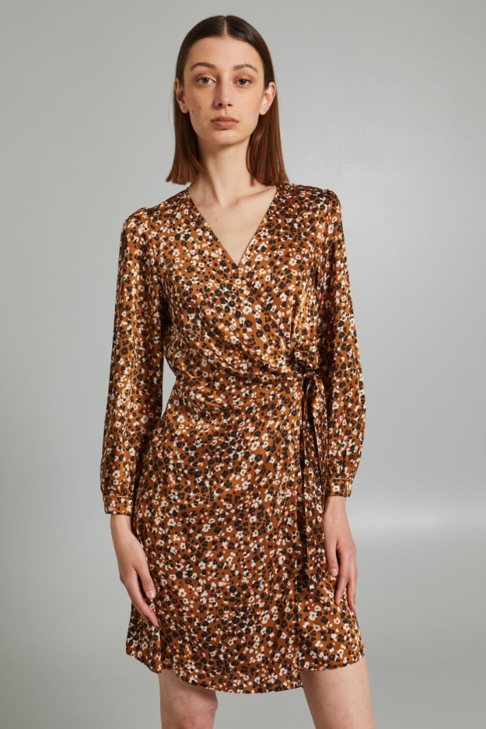 Printed wrap-up dress Intrend - 3