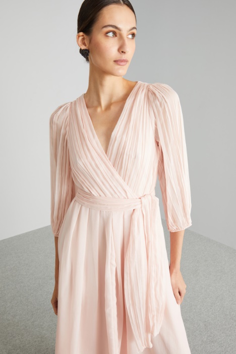 Abito lungo in chiffon