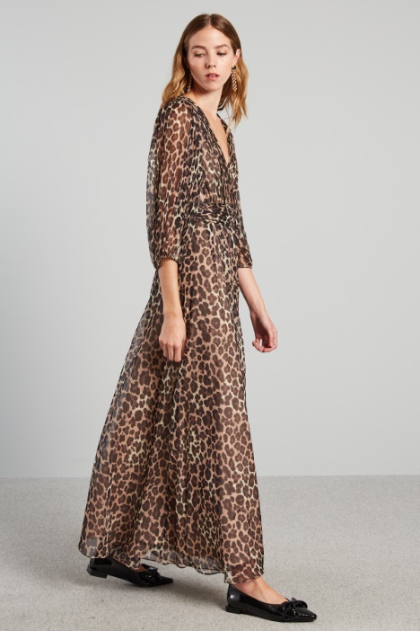 Abito lungo in chiffon