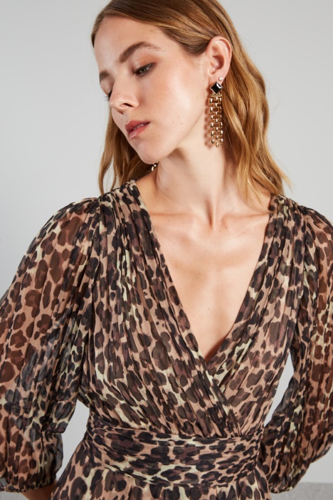 Abito lungo in chiffon