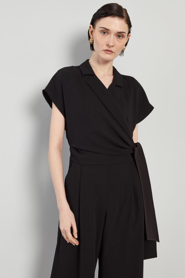 Jumpsuit with lapel collar Intrend - 3