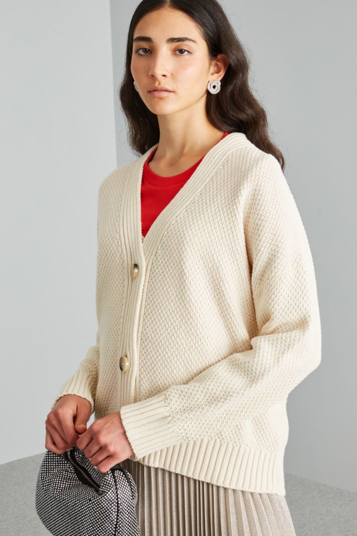 Oversized cotton cardigan Intrend - 3