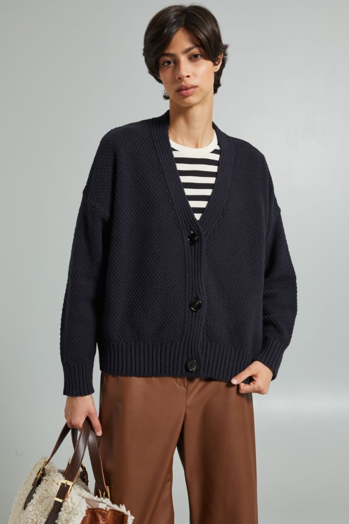 Oversized cotton cardigan Intrend - 3