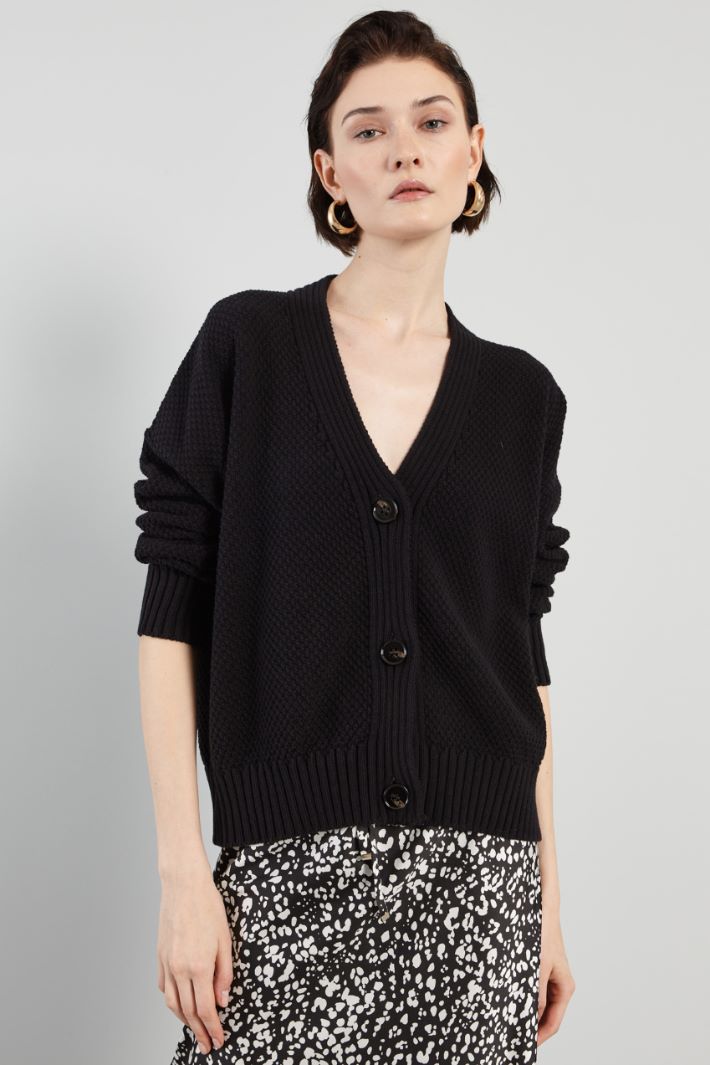 Oversized cotton cardigan Intrend - 4