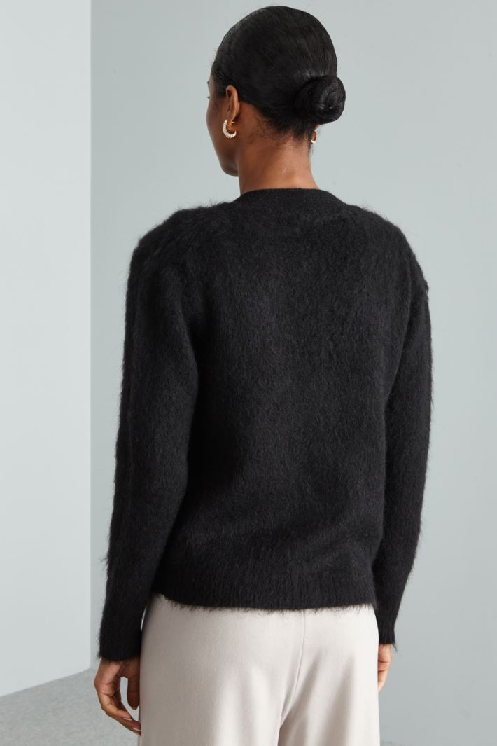 Cardigan con tasche  - NERO - Intrend - 4