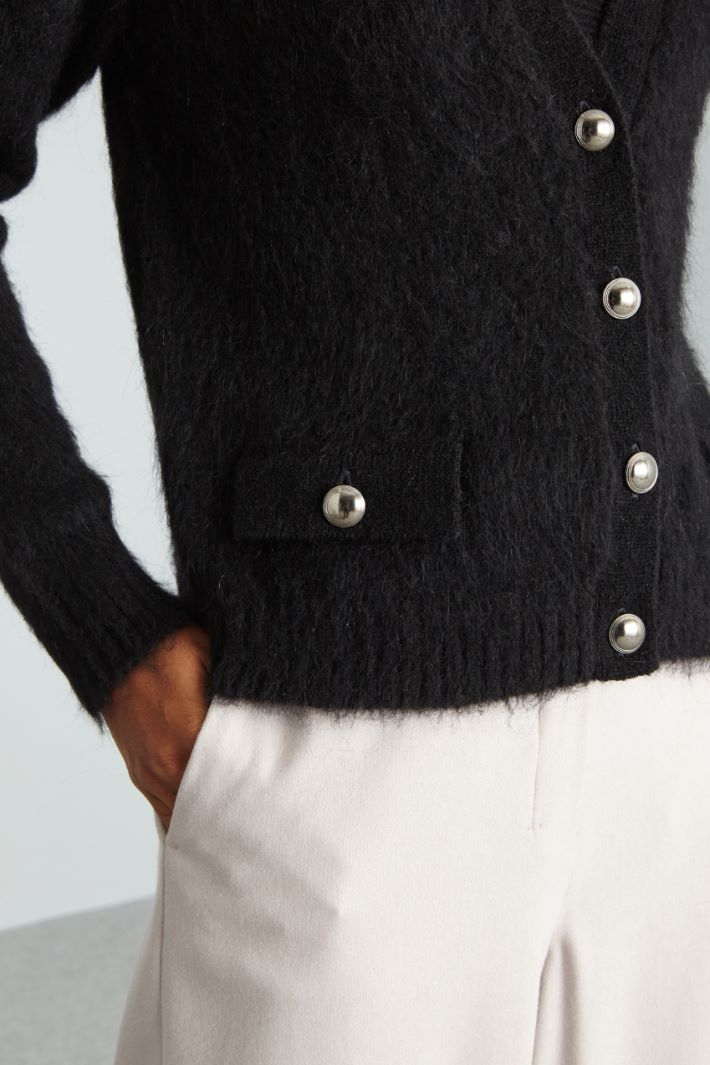 Cardigan con tasche  - NERO - Intrend - 3