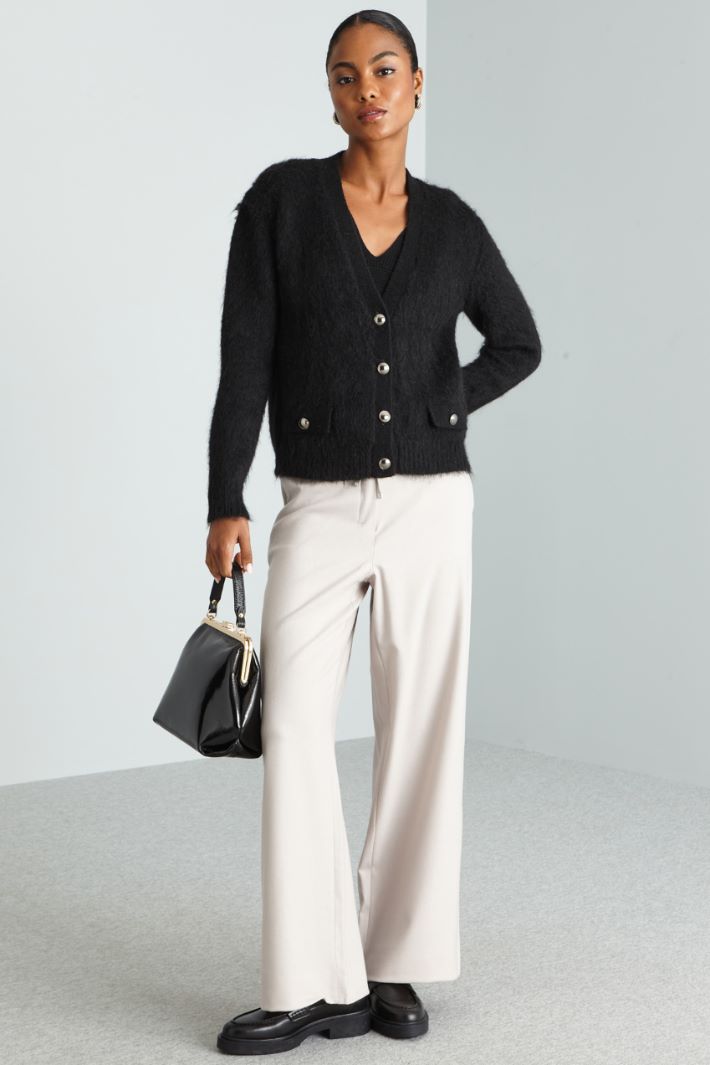 Cardigan con tasche  - NERO - Intrend