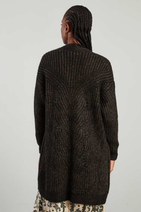 Cardigan lungo traforato