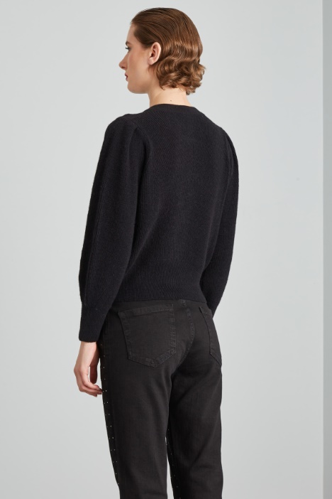 Cardigan con scollo a giro