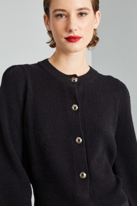 Cardigan con scollo a giro