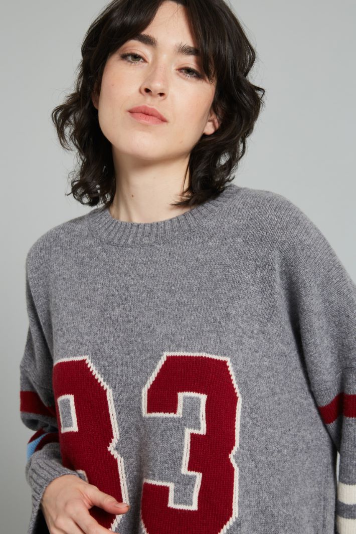 Inlaid wool sweater Intrend - 4