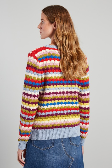 Maglia con punto a ventaglio