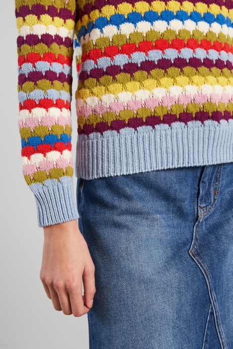 Maglia con punto a ventaglio