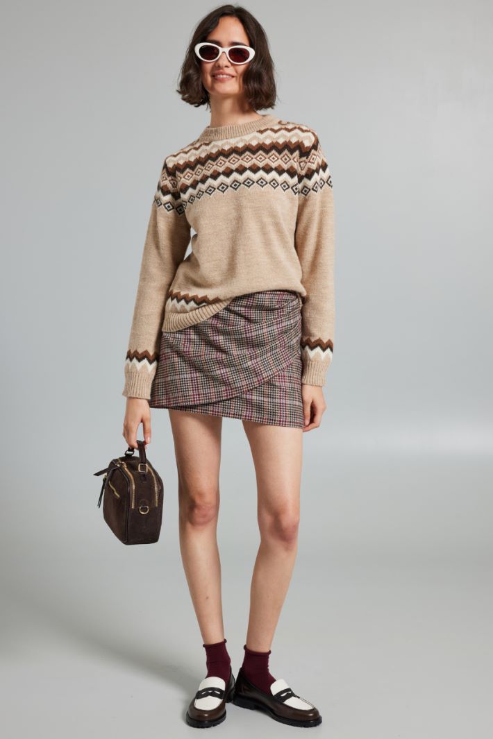 Jacquard alpaca and wool sweater Intrend