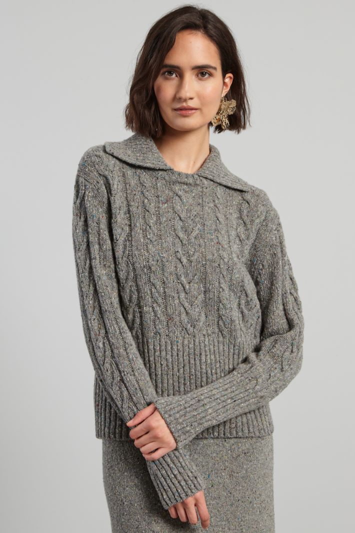 Shawl collar sweater Intrend - 3