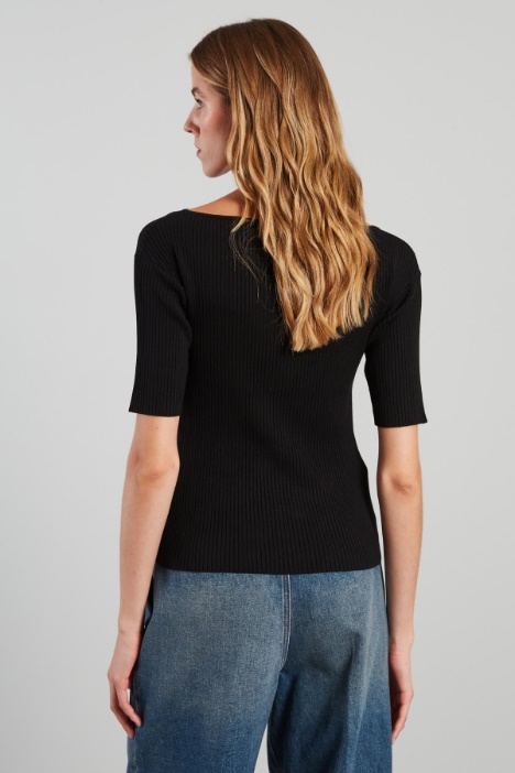 Jersey ajustado de canalé