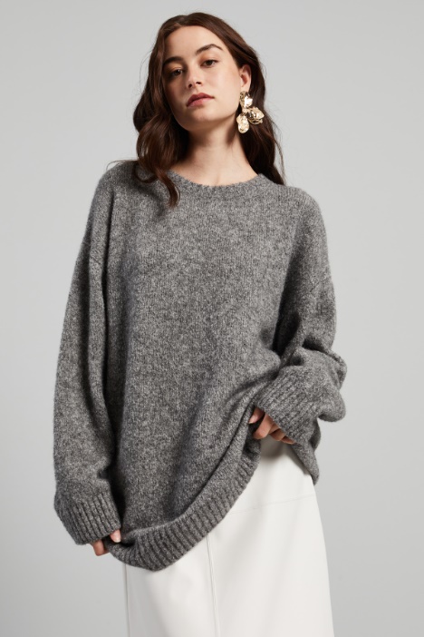 Oversized melange sweater Intrend