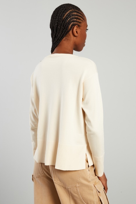 Maglia boxy con bottoni