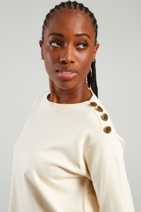 Maglia boxy con bottoni