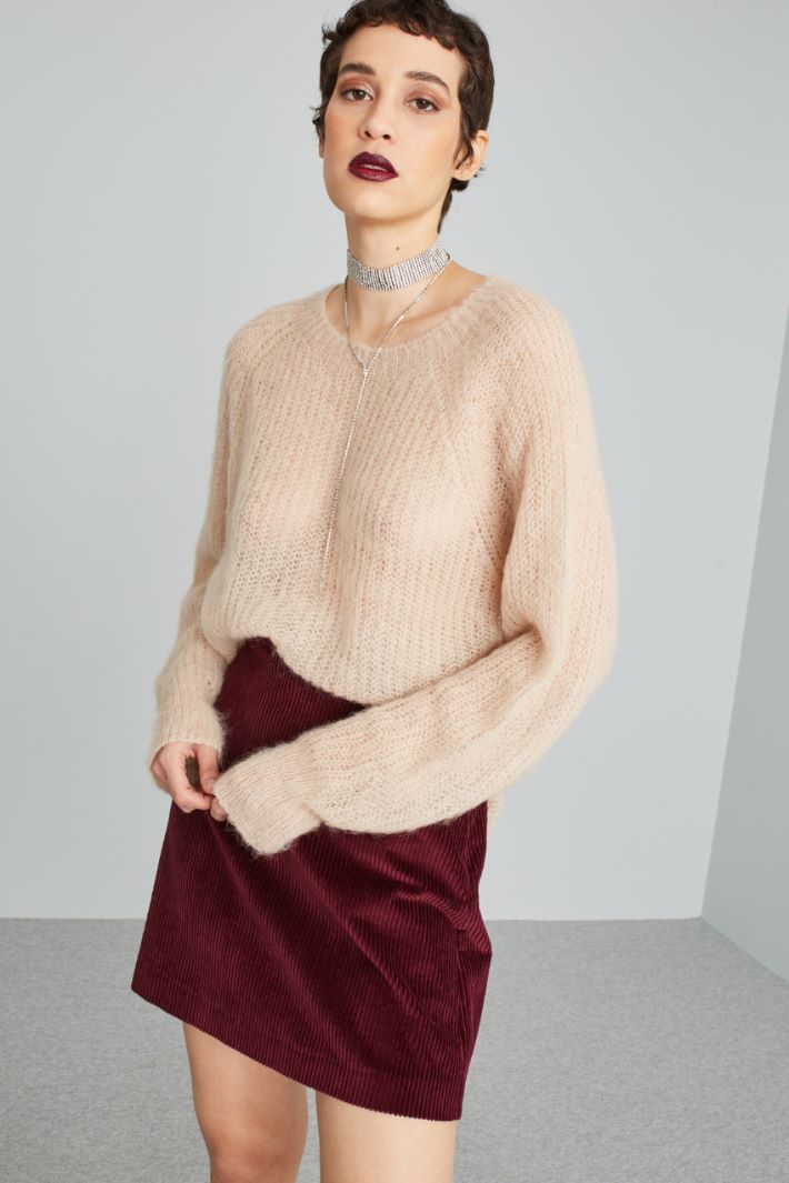 Round neck mohair sweater Intrend - 3