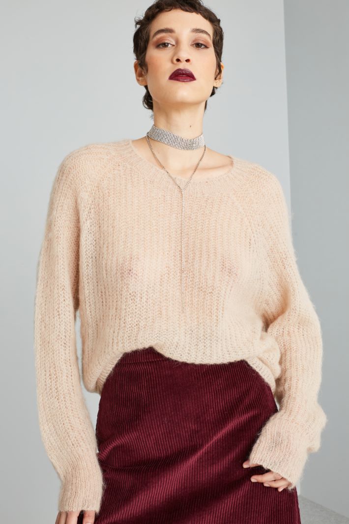 Round neck mohair sweater Intrend - 4