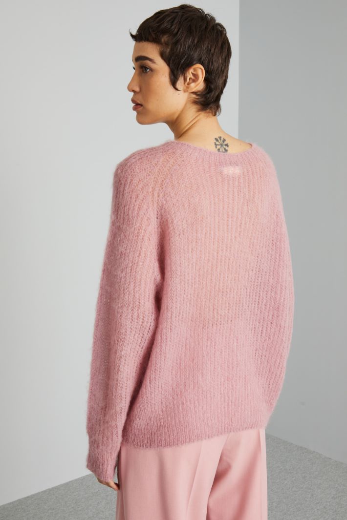 Round neck mohair sweater Intrend - 2