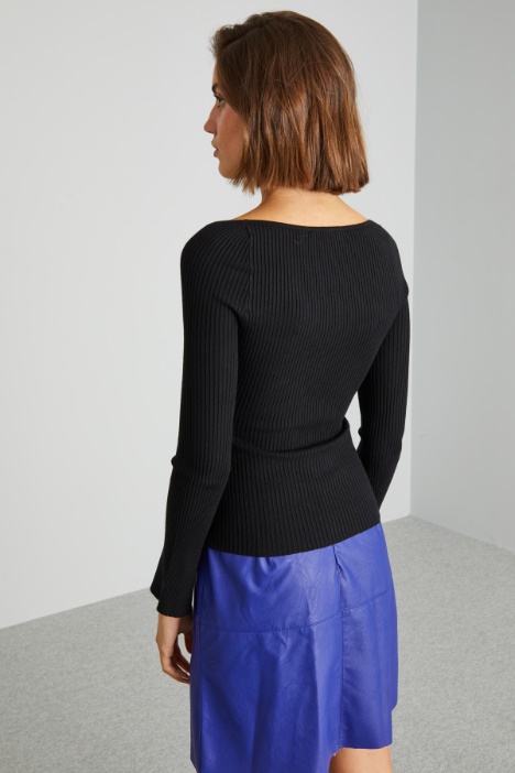 Maglia scollo a cuore