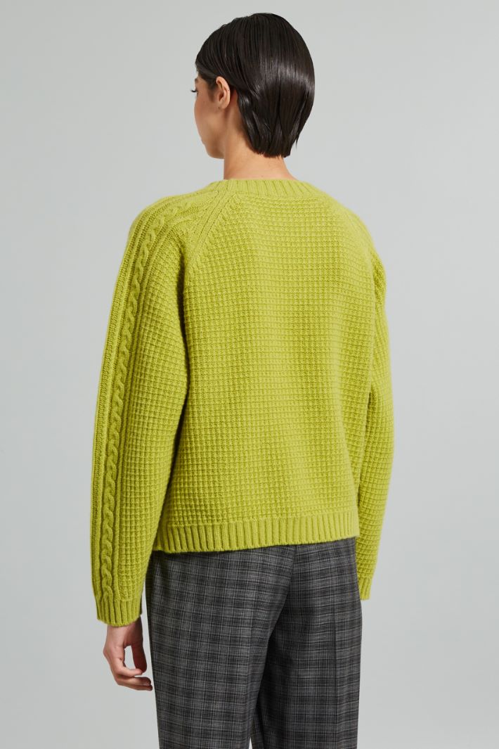 Multi-knit pattern sweater Intrend - 2