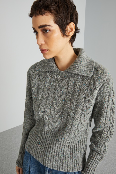 Jersey con cuello de chal