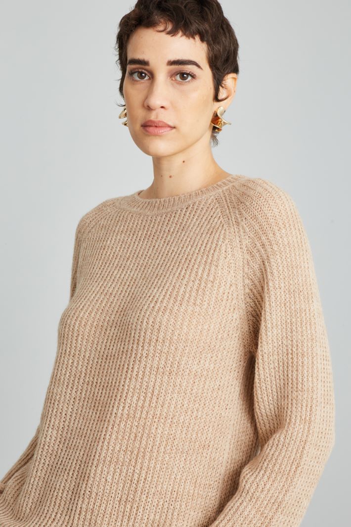 Rib-knit alpaca sweater Intrend - 4