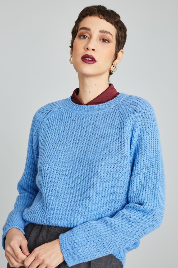 Rib-knit alpaca sweater Intrend - 4