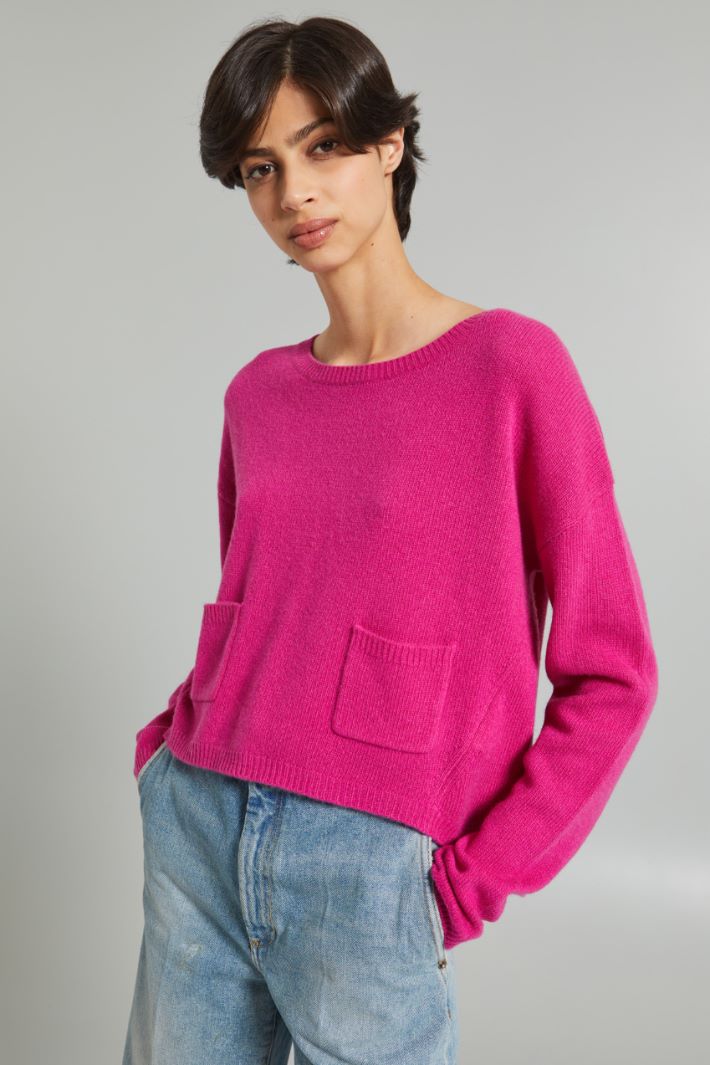 Boxy fit sweater with pockets Intrend - 3