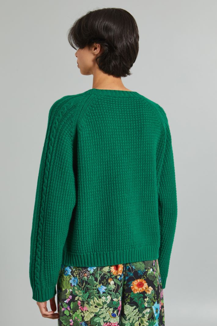 Multi-knit pattern sweater Intrend - 2