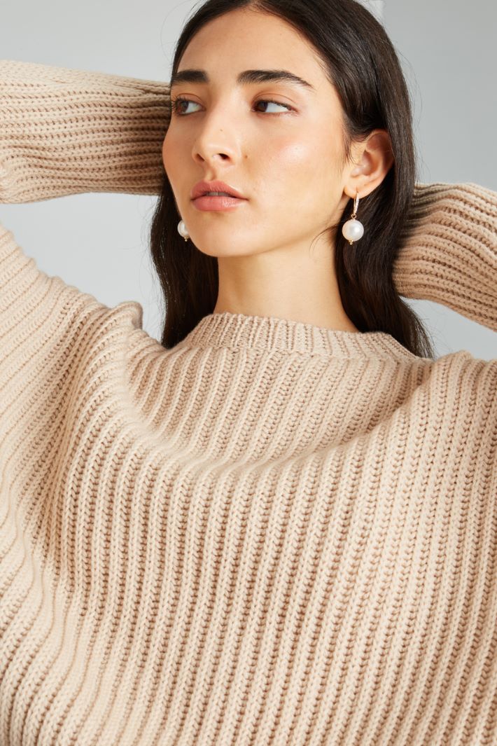 Rib-knit pure wool sweater Intrend - 4