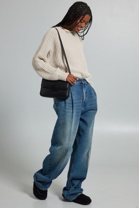 Rib-knit pure wool sweater Intrend