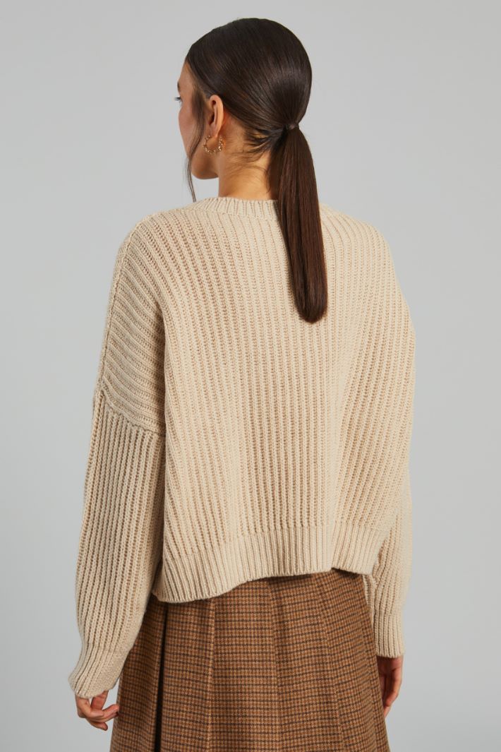 Rib-knit pure wool sweater Intrend - 2