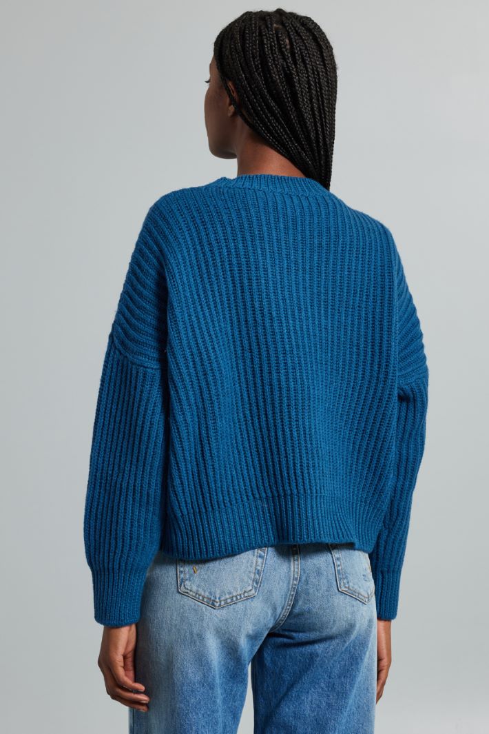 Rib-knit pure wool sweater Intrend - 2