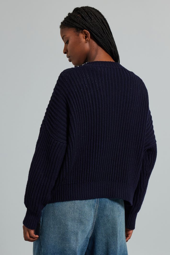 Rib-knit pure wool sweater Intrend - 2