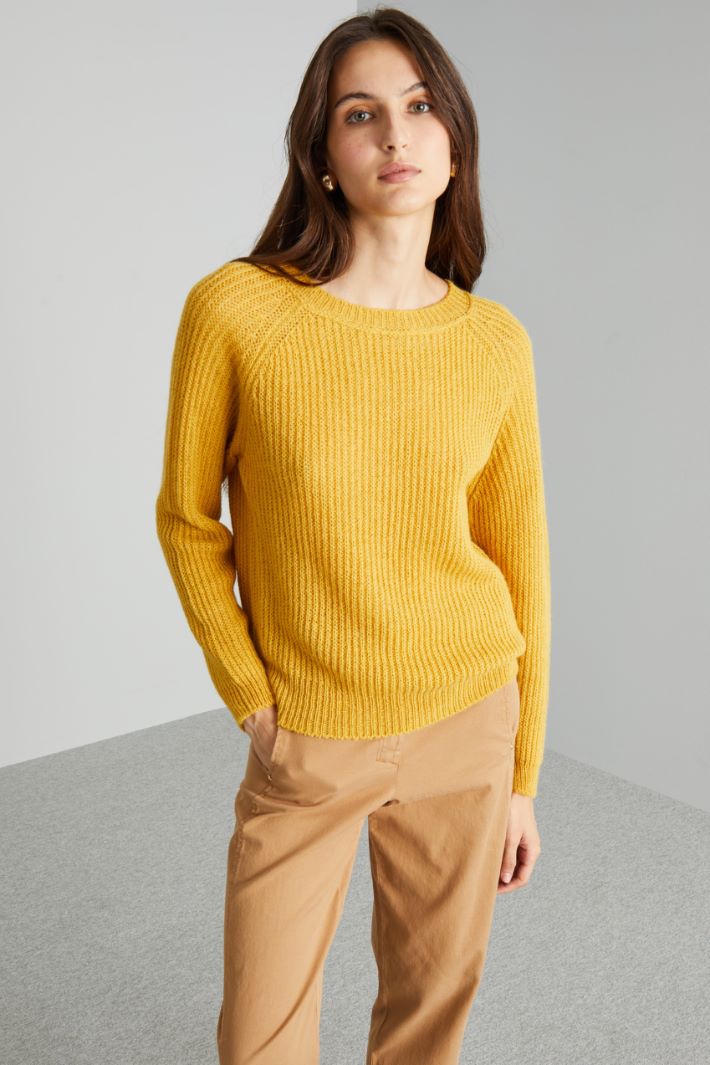 Rib-knit alpaca sweater  Intrend - 3