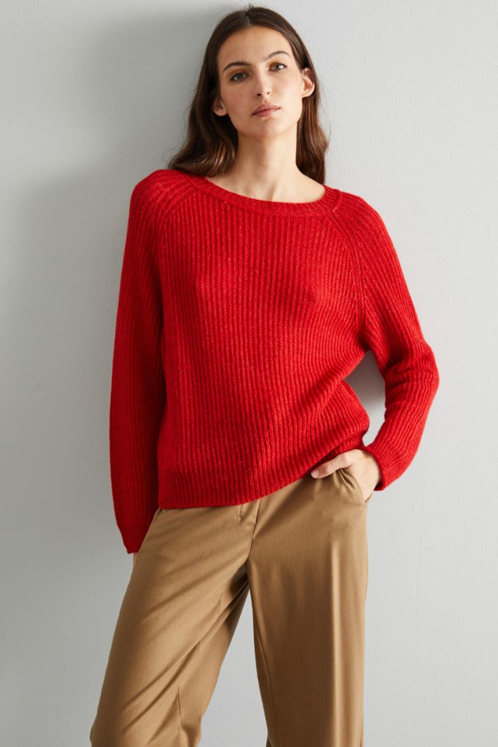 Rib-knit alpaca sweater  Intrend - 3