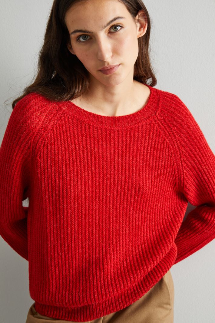 Rib-knit alpaca sweater  Intrend - 4