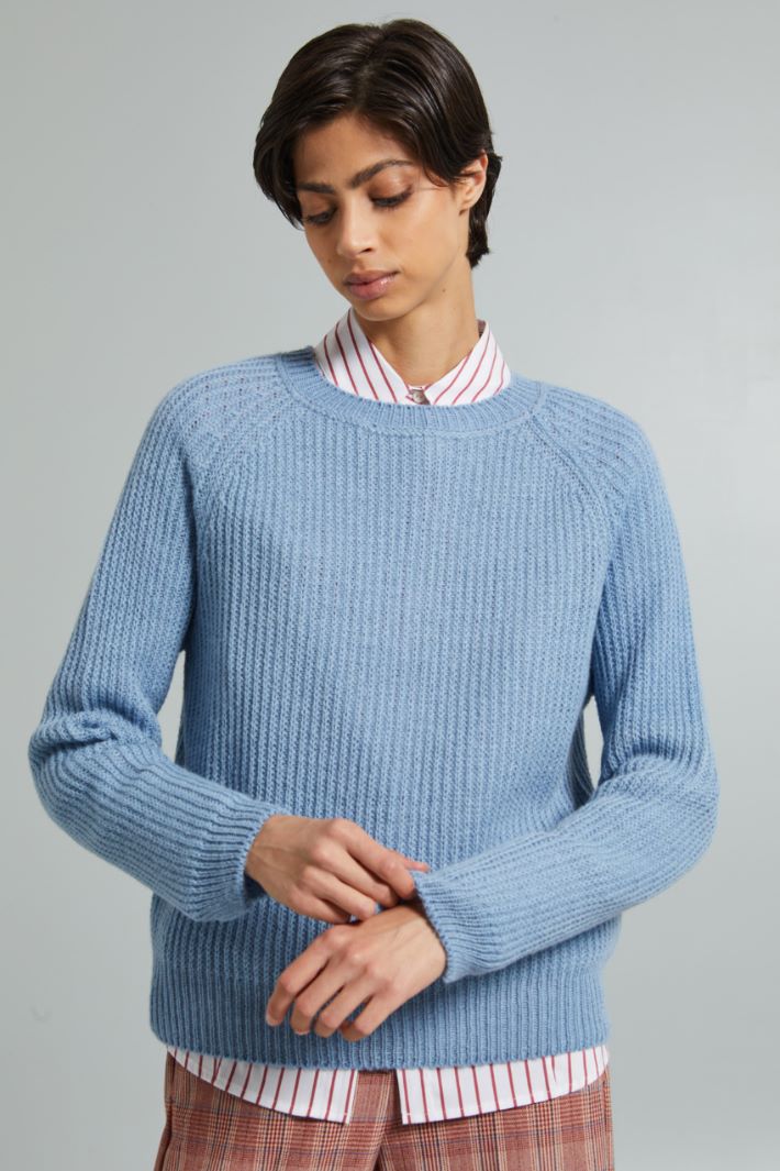 Rib-knit alpaca sweater  Intrend - 3