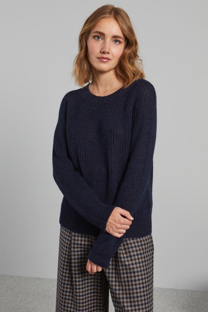 Rib-knit alpaca sweater  Intrend - 3