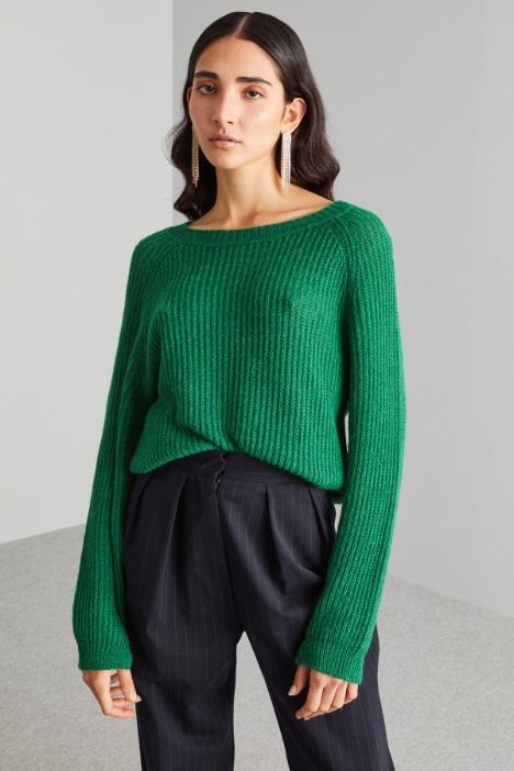 Rib-knit alpaca sweater  Intrend