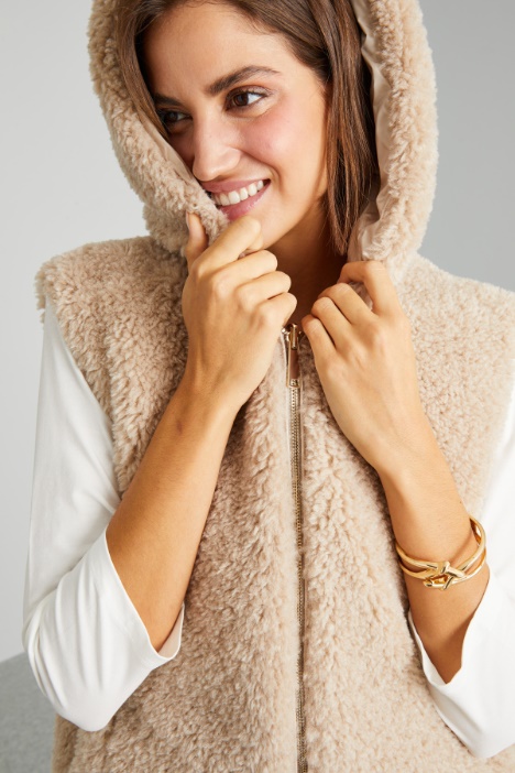 Chaleco de tejido bouclé