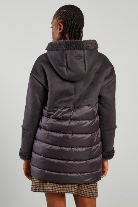 Anorak de dos materiales