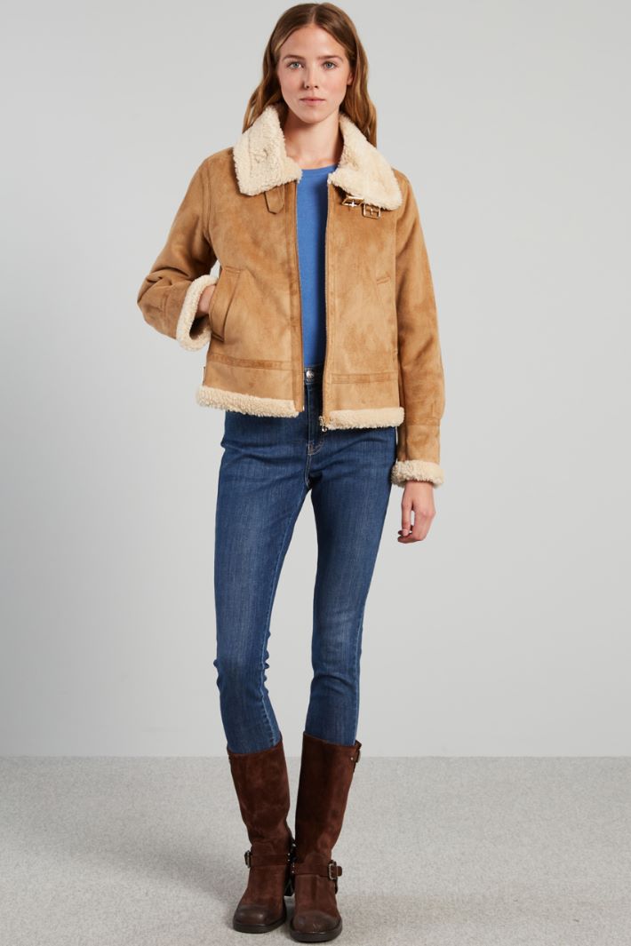 Sheepskin-style jacket Intrend