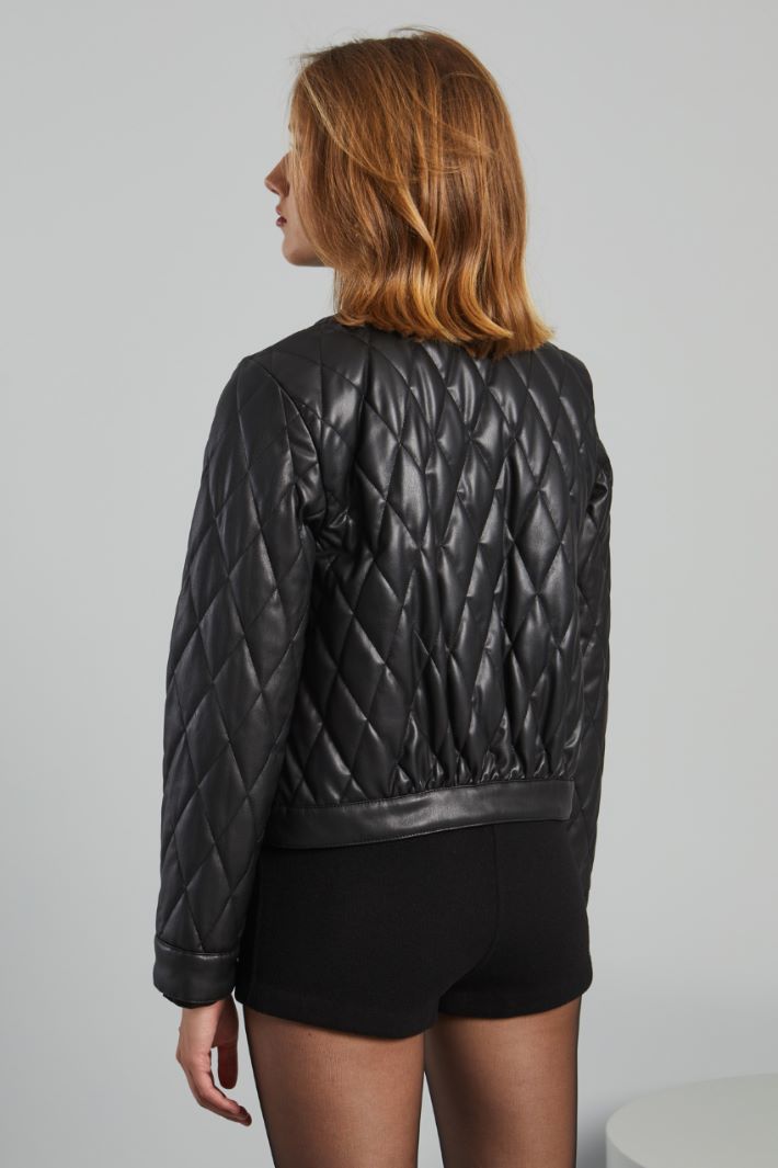 Padded faux leather jacket Intrend - 2