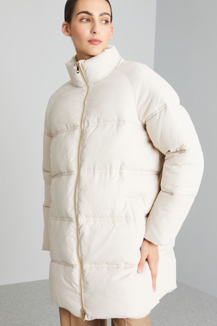 Puffer jacket with cloth inserts Intrend - 4