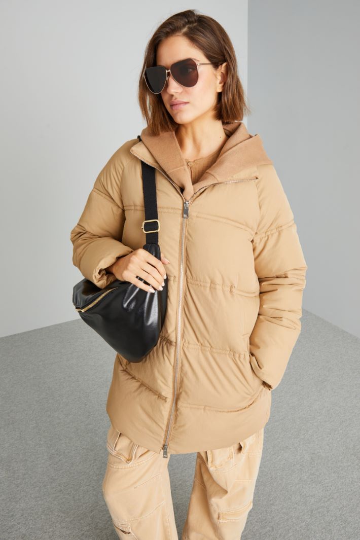 Puffer jacket with cloth inserts Intrend - 3